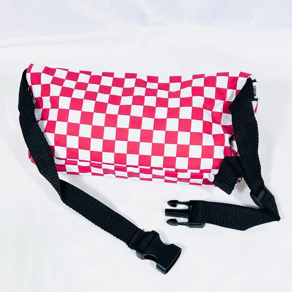 Vans Classic Checkered Fanny Pack Red White Big Logo Belt Bag Crossbody New - Picture 3 of 7